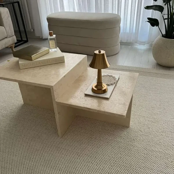 Sümeyra Marble Art Flamingo Orta Sehpa