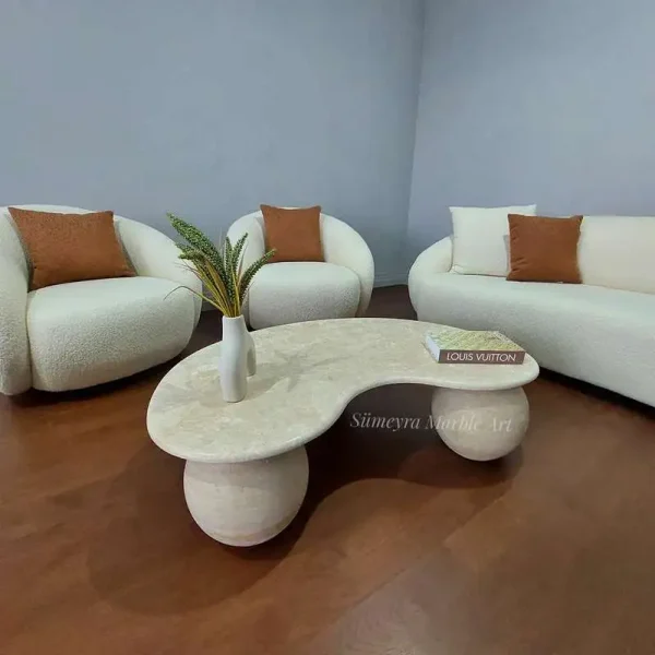 Sümeyra Marble Art Kayra Orta Sehpa