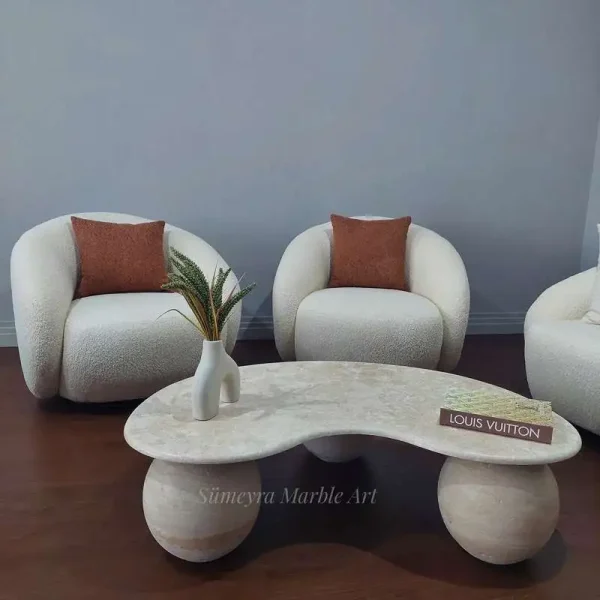 Sümeyra Marble Art Kayra Orta Sehpa