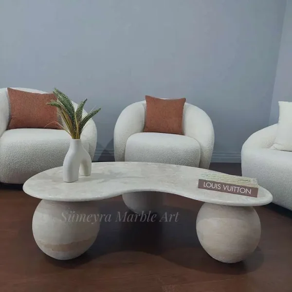 Sümeyra Marble Art Kayra Orta Sehpa