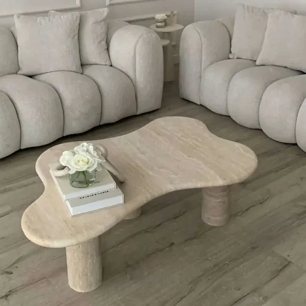 Sümeyra Marble Art Bulut Orta Sehpa
