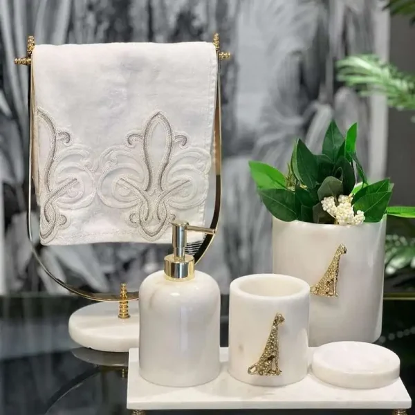 Sümeyra Marble Art Jaguar Banyo Seti