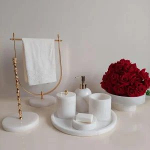 Sümeyra Marble Art Longue Banyo Seti