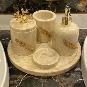 Sümeyra Marble Art Perla Banyo Seti
