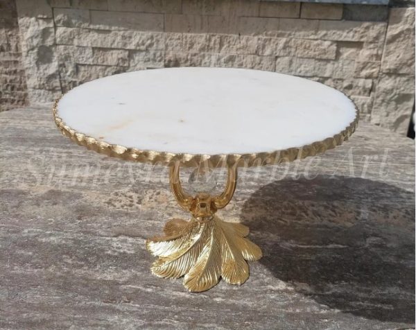 Sümeyra Marble ART Royal Mermer Sunum Tepsisi 28Cm