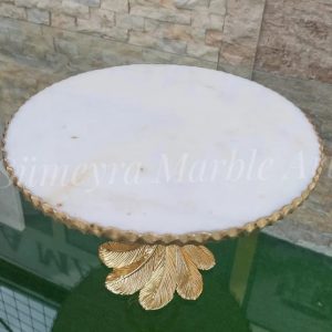 Sümeyra Marble ART Royal Mermer Sunum Tepsisi 28Cm