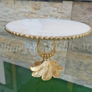 Sümeyra Marble ART Royal Mermer Sunum Tepsisi 28Cm