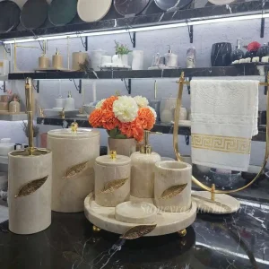 Sümeyra Marble Art Sumeria Banyo Seti
