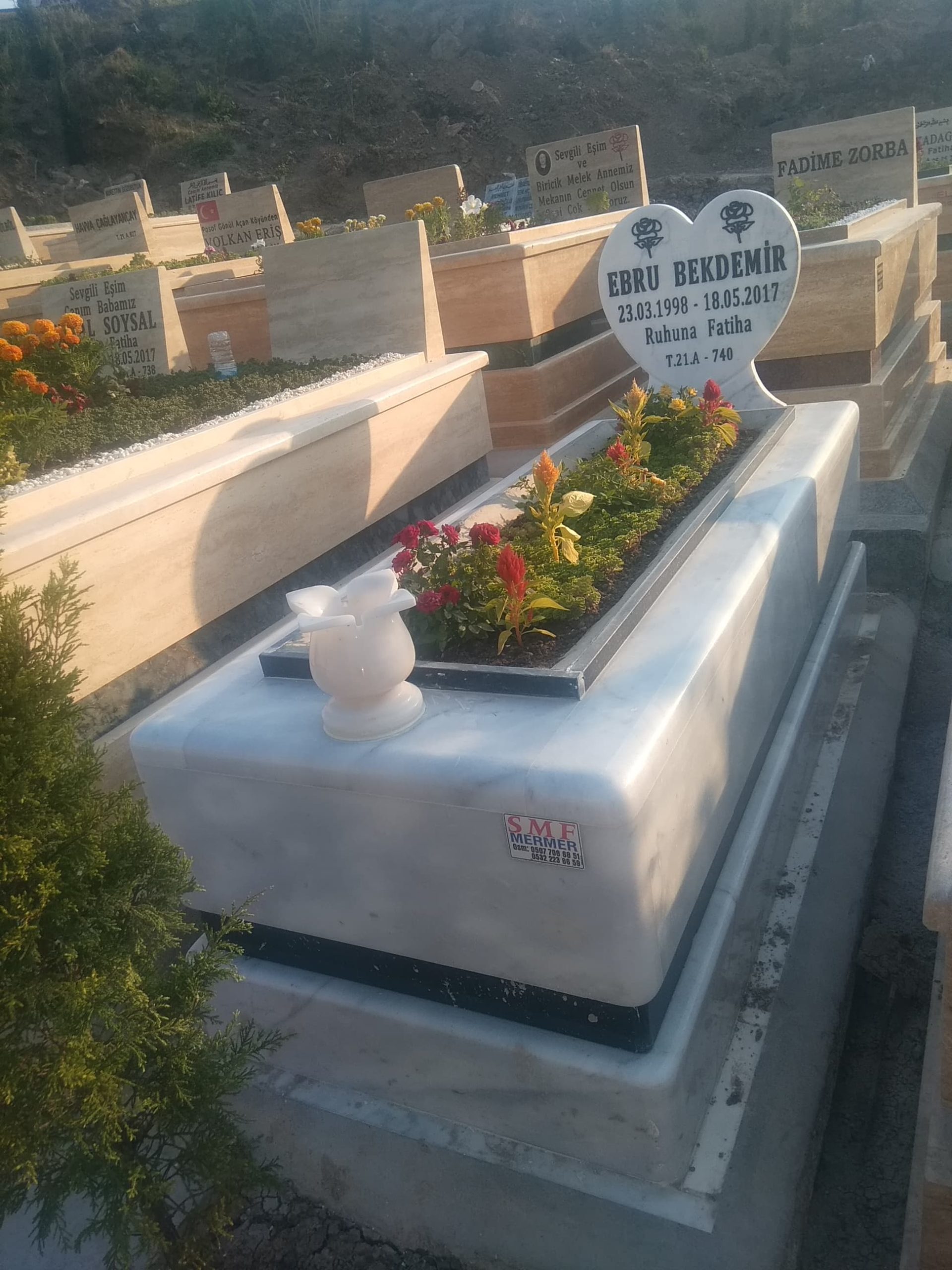 BEYAZ MERMER 5 CM’LİK MEZAR ÇEŞİTLERİ SMR 1000-2 - Görsel 2